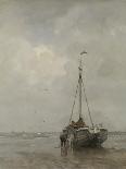 Bluff-bowed Fishing Boat on the Beach at Scheveningen, 1885-Jacob Maris-Art Print