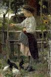 A Girl With Flowers On The Grass-Jacob Maris-Giclee Print