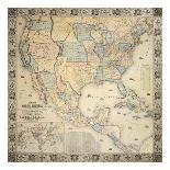 Map of North America, 1853 - Detail-Jacob Monk-Mounted Giclee Print