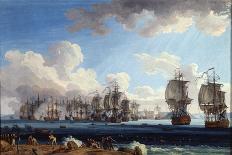The Sinking of the Russian Battleship St. Evstafius in the Naval Battle of Chesma, 1771-Jacob Philipp Hackert-Giclee Print