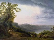 View of the Lake Albano with Castel Gandolfo, 1800-Jacob Philipp Hackert-Framed Giclee Print