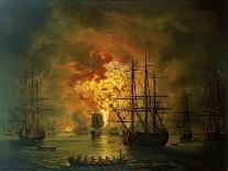 The Destruction of the Turkish Fleet at the Bay of Chesma, 1772-Jacob-Philippe Hackert-Framed Giclee Print