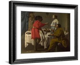 Jacob Reproaching Laban for Giving Him Leah in Place of Rachel, 1627-Hendrick Jansz Terbrugghen-Framed Giclee Print
