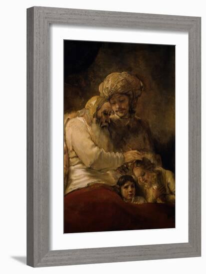 Jacob's Blessing-Rembrandt van Rijn-Framed Giclee Print