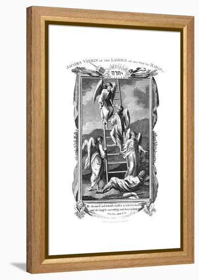 Jacob's Dream of Angels Ascending and Descending the Ladder to Heaven, C1808-null-Framed Premier Image Canvas