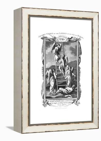 Jacob's Dream of Angels Ascending and Descending the Ladder to Heaven, C1808-null-Framed Premier Image Canvas