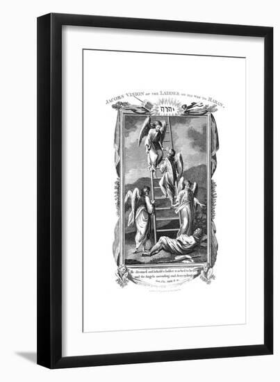 Jacob's Dream of Angels Ascending and Descending the Ladder to Heaven, C1808-null-Framed Giclee Print