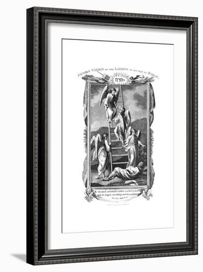 Jacob's Dream of Angels Ascending and Descending the Ladder to Heaven, C1808-null-Framed Giclee Print