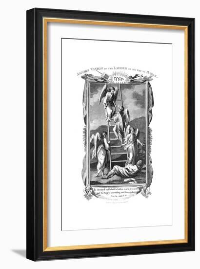 Jacob's Dream of Angels Ascending and Descending the Ladder to Heaven, C1808-null-Framed Giclee Print