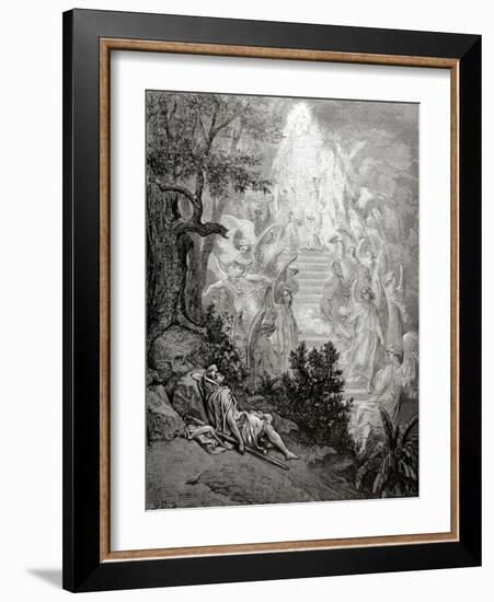 Jacob's Dream-Gustave Doré-Framed Giclee Print