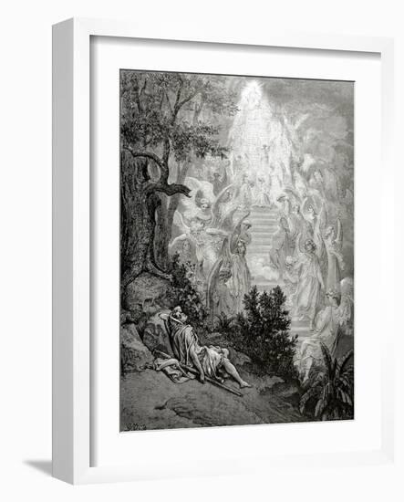 Jacob's Dream-Gustave Doré-Framed Giclee Print