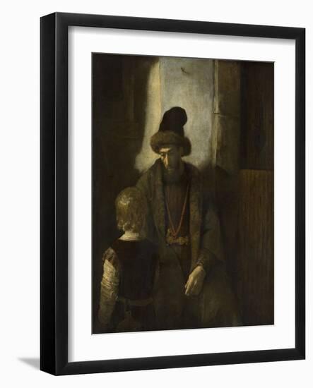 Jacob's Farewell to Benjamin, 1650-60-Rembrandt van Rijn-Framed Giclee Print