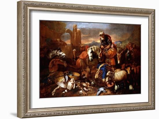 Jacob's Journey into Egypt-Giovanni Benedetto Castiglione-Framed Giclee Print