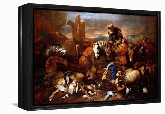 Jacob's Journey into Egypt-Giovanni Benedetto Castiglione-Framed Premier Image Canvas
