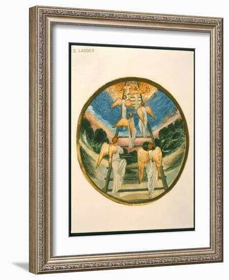 Jacob's Ladder, Angels Returning Tp Heaven, Plate 111 from 'The Flower Book'-Edward Burne-Jones-Framed Giclee Print