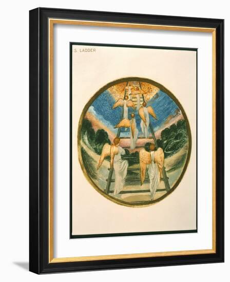 Jacob's Ladder, Angels Returning Tp Heaven, Plate 111 from 'The Flower Book'-Edward Burne-Jones-Framed Giclee Print