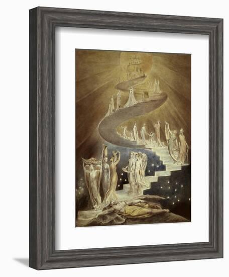 Jacob's Ladder-William Blake-Framed Giclee Print