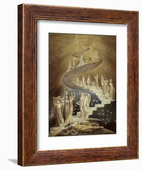 Jacob's Ladder-William Blake-Framed Giclee Print