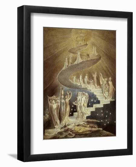 Jacob's Ladder-William Blake-Framed Giclee Print