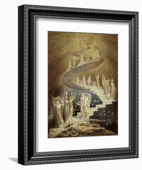 Jacob's Ladder-William Blake-Framed Giclee Print