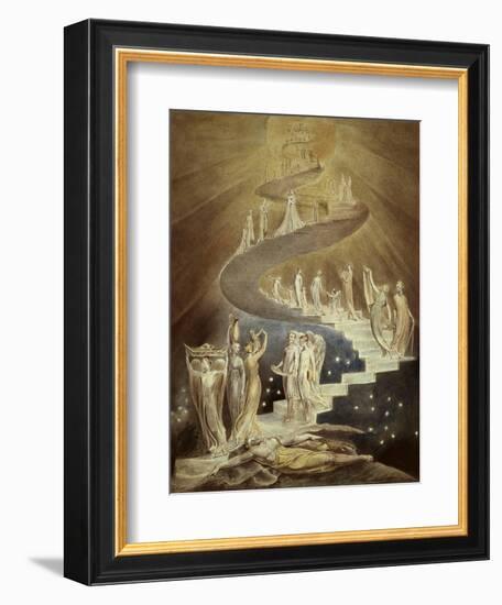 Jacob's Ladder-William Blake-Framed Giclee Print