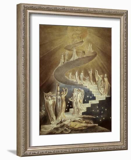 Jacob's Ladder-William Blake-Framed Giclee Print