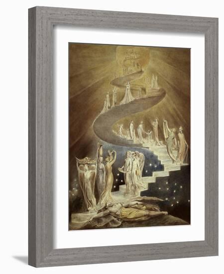 Jacob's Ladder-William Blake-Framed Giclee Print