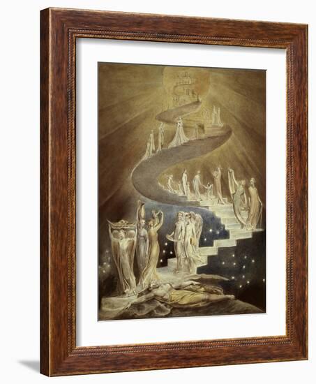 Jacob's Ladder-William Blake-Framed Giclee Print