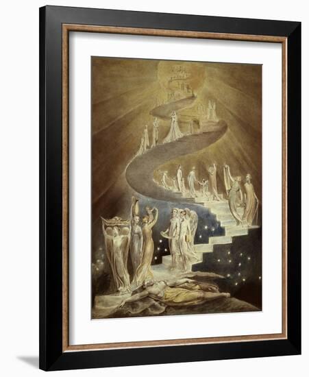 Jacob's Ladder-William Blake-Framed Giclee Print