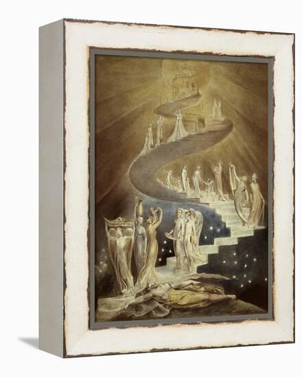 Jacob's Ladder-William Blake-Framed Premier Image Canvas