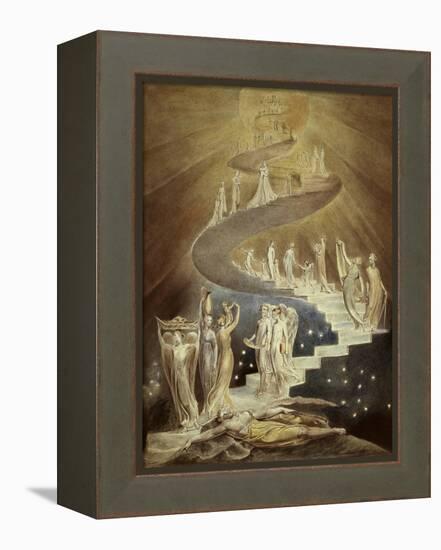 Jacob's Ladder-William Blake-Framed Premier Image Canvas