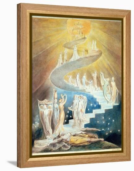 Jacob's Ladder-William Blake-Framed Premier Image Canvas