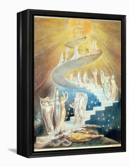 Jacob's Ladder-William Blake-Framed Premier Image Canvas