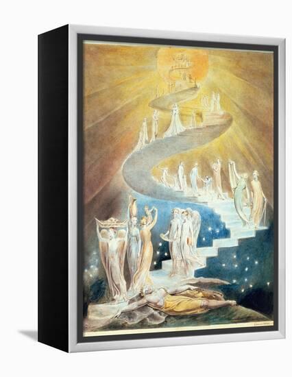 Jacob's Ladder-William Blake-Framed Premier Image Canvas