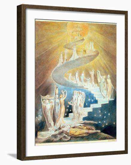 Jacob's Ladder-William Blake-Framed Giclee Print