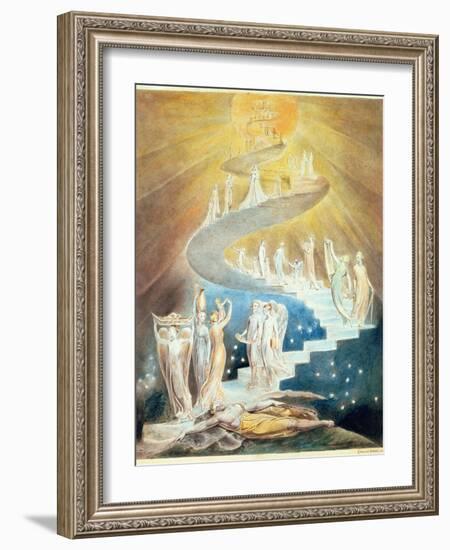 Jacob's Ladder-William Blake-Framed Giclee Print