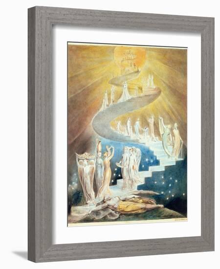 Jacob's Ladder-William Blake-Framed Giclee Print