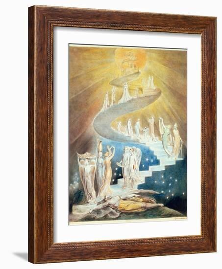 Jacob's Ladder-William Blake-Framed Giclee Print