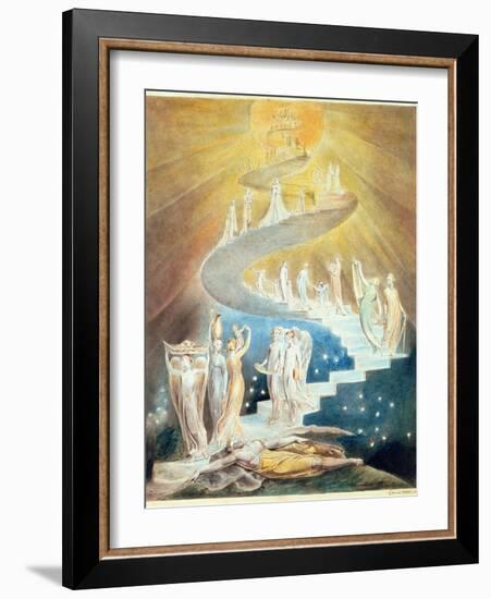 Jacob's Ladder-William Blake-Framed Giclee Print