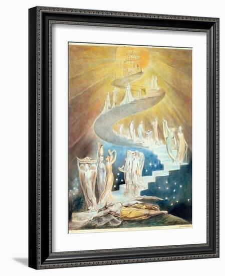 Jacob's Ladder-William Blake-Framed Giclee Print