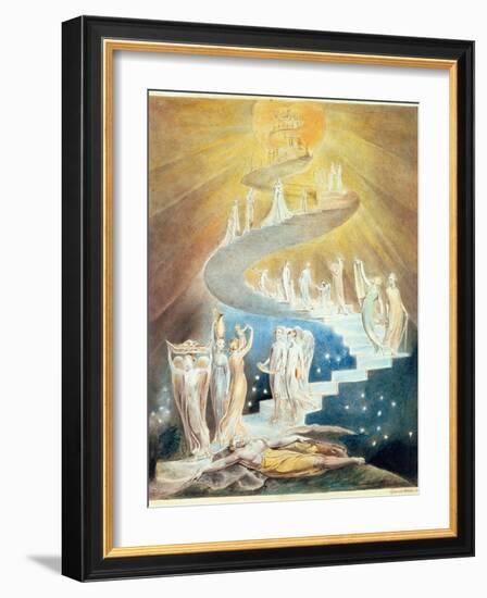 Jacob's Ladder-William Blake-Framed Giclee Print