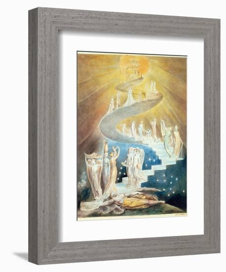 Jacob's Ladder-William Blake-Framed Giclee Print