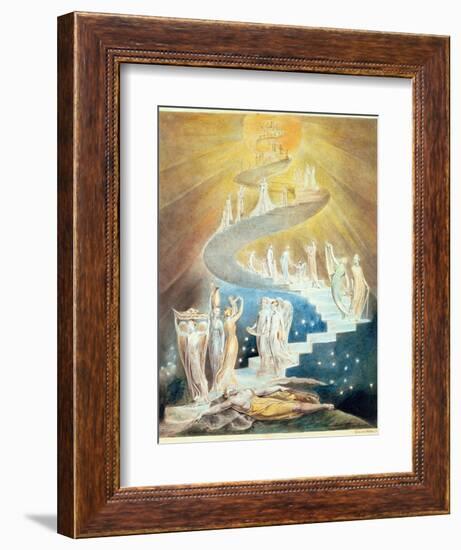 Jacob's Ladder-William Blake-Framed Giclee Print