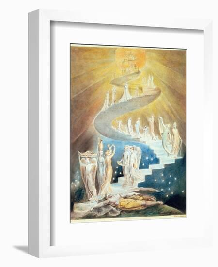 Jacob's Ladder-William Blake-Framed Giclee Print