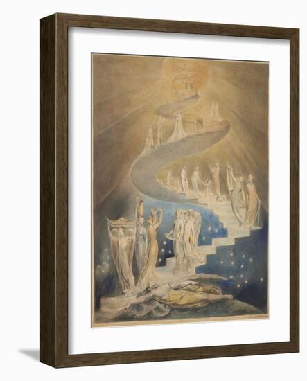 Jacob's Ladder-William Blake-Framed Art Print