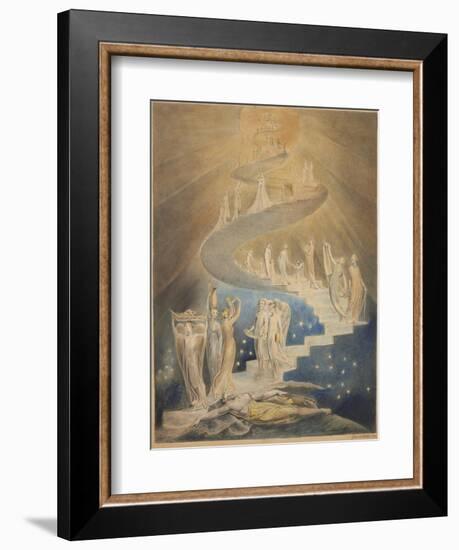 Jacob's Ladder-William Blake-Framed Art Print