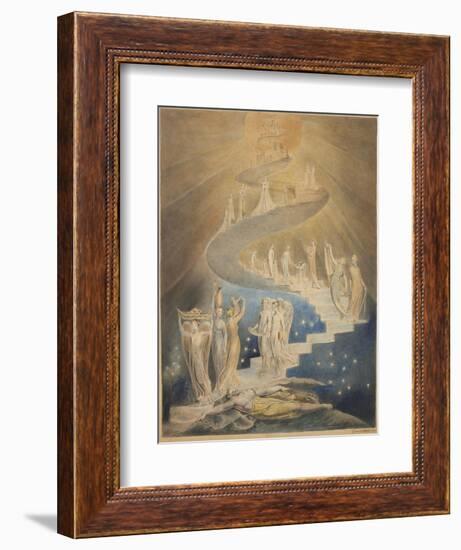 Jacob's Ladder-William Blake-Framed Premium Giclee Print