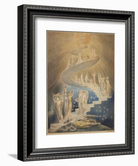 Jacob's Ladder-William Blake-Framed Premium Giclee Print