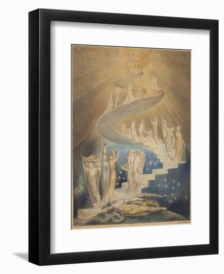 Jacob's Ladder-William Blake-Framed Art Print