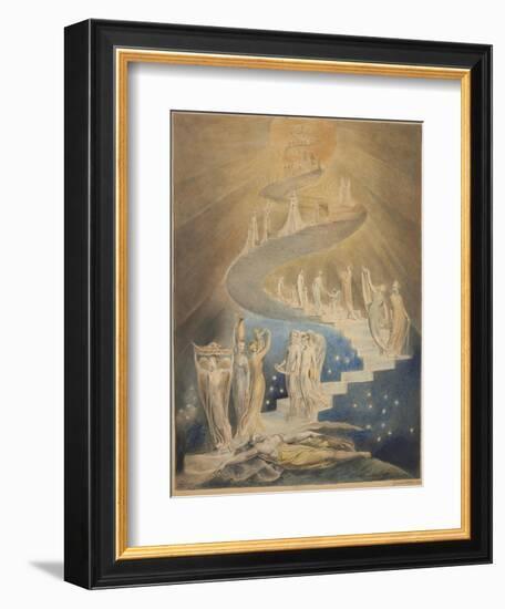 Jacob's Ladder-William Blake-Framed Art Print